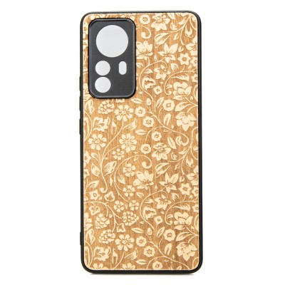 Xiaomi 12 Pro Flowers Anigre Wood Case