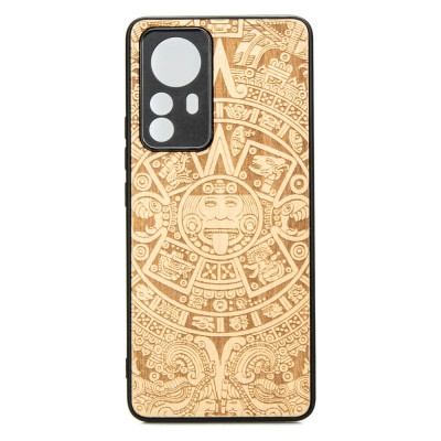 Xiaomi 12 Pro Aztec Calendar Anigre Wood Case