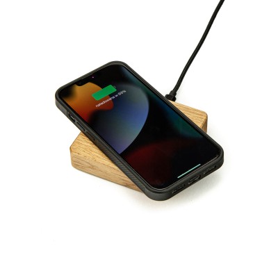 Wireless Charger Bewood Slim Square QI 15W Oak