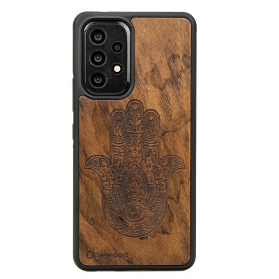 Samsung Galaxy A53 5G Hamsa Imbuia Wood Case