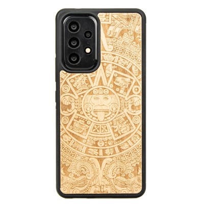Samsung Galaxy A73 5G Aztec Calendar Anigre Wood Case