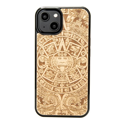Apple iPhone 14 Aztec Calendar Anigre Bewood Wood Case