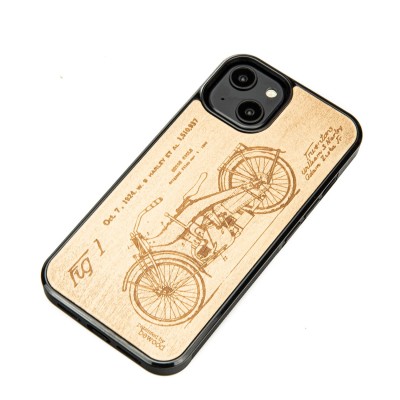 Apple iPhone 14 Harley Patent Anigre Bewood Wood Case