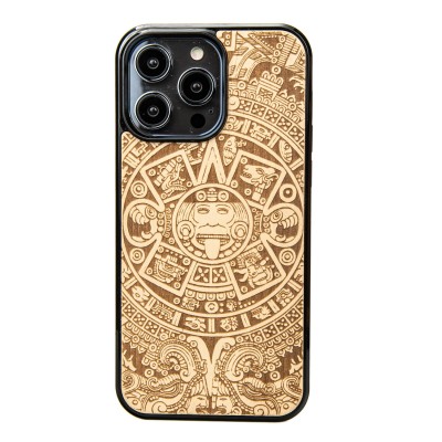Apple iPhone 14 Pro Max Aztec Calendar Anigre Bewood Wood Case