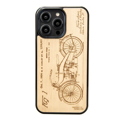 Apple iPhone 14 Pro Max Harley Patent Anigre Bewood Wood Case