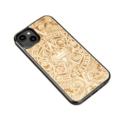 Apple iPhone 14 Plus Aztec Calendar Anigre Bewood Wood Case