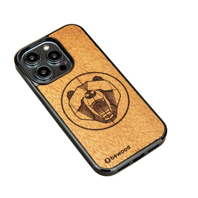 Drewniane Etui Bewood iPhone 14 Pro NIEDŹWIEDŹ MERBAU