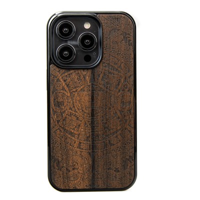 Apple iPhone 14 Pro Aztec Calendar Ziricote Bewood Wood Case