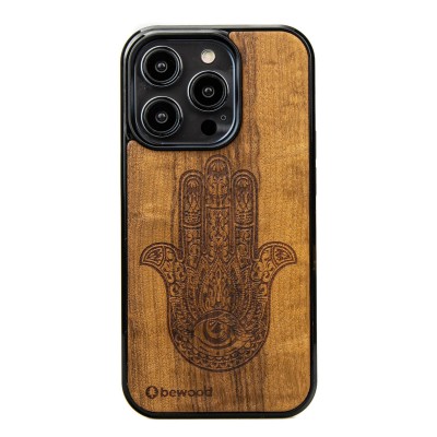 Apple iPhone 14 Pro Hamsa Imbuia Bewood Wood Case