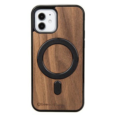 Drewniane Etui Bewood iPhone 12/12 Pro Orzech Amerykański MagSafe