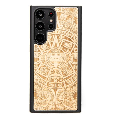 Samsung Galaxy S23 Ultra Aztec Calendar Anigre Bewood Wood Case