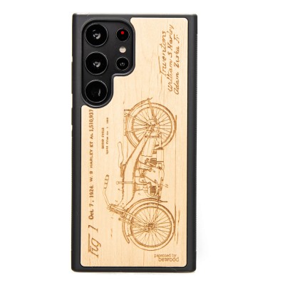 Samsung Galaxy S23 Ultra Harley Patent Anigre Bewood Wood Case