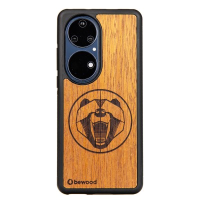 Huawei P50 Pro Bear Merbau Bewood Wood Case