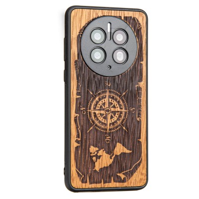 Huawei Mate 50 Pro Compass Merbau Bewood Wood Case