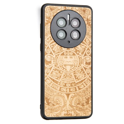 Huawei Mate 50 Pro Aztec Calendar Anigre Bewood Wood Case